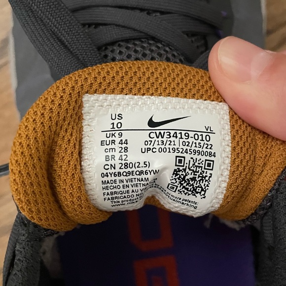 Men’s Nike Zoom Winflo 8 Road Running Shoes Anthracite/Rush Orange Size US 10 - Picture 3 of 6